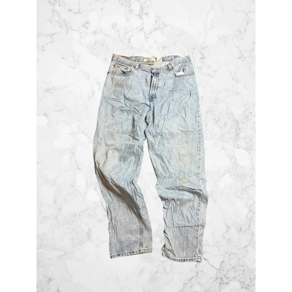 Levis 560 Comfort Fit Jeans Mens 38x34 Light Wash Blue Tapered Leg Denim Vintage